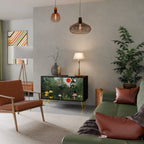 VIRGIN FOREST WITH SUNSET Aparador de 2 Portas em Acabamento Preto