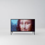 CONSTRUCTIVE ART Aparador de 2 Portas em Acabamento Preto