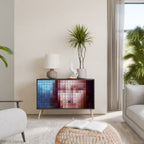 CONSTRUCTIVE ART Aparador de 2 Portas em Acabamento Preto