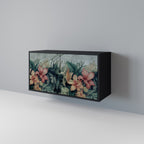 HEAVENLY BLOOM 2-Door Sideboard in Black Finish