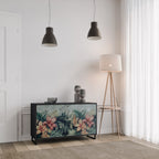 HEAVENLY BLOOM 2-Door Sideboard in Black Finish
