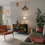 MIDNIGHT SPROUT 2-Door Sideboard in Black Finish