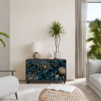 TWILIGHT BLOOM Aparador de 2 Portas em Acabamento Preto