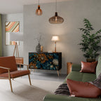 MORNING BLOOM Aparador de 2 Portas em Acabamento Preto