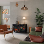 IMAGINARY BLOSSOM Aparador de 2 Portas em Acabamento Preto