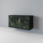 FERN FLOWERS 2-Door Sideboard in Black Finish