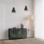 FERN FLOWERS 2-Door Sideboard in Black Finish