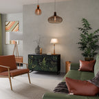 FERN FLOWERS 2-Door Sideboard in Black Finish