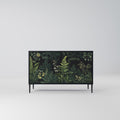 FERN FLOWERS 2-Door Sideboard in Black Finish