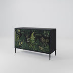 FERN FLOWERS 2-Door Sideboard in Black Finish