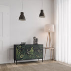 FERN FLOWERS 2-Door Sideboard in Black Finish