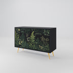 FERN FLOWERS 2-Door Sideboard in Black Finish