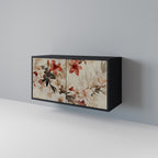 PETAL HARMONY Aparador de 2 Portas em Acabamento Preto