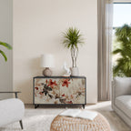 PETAL HARMONY Aparador de 2 Portas em Acabamento Preto