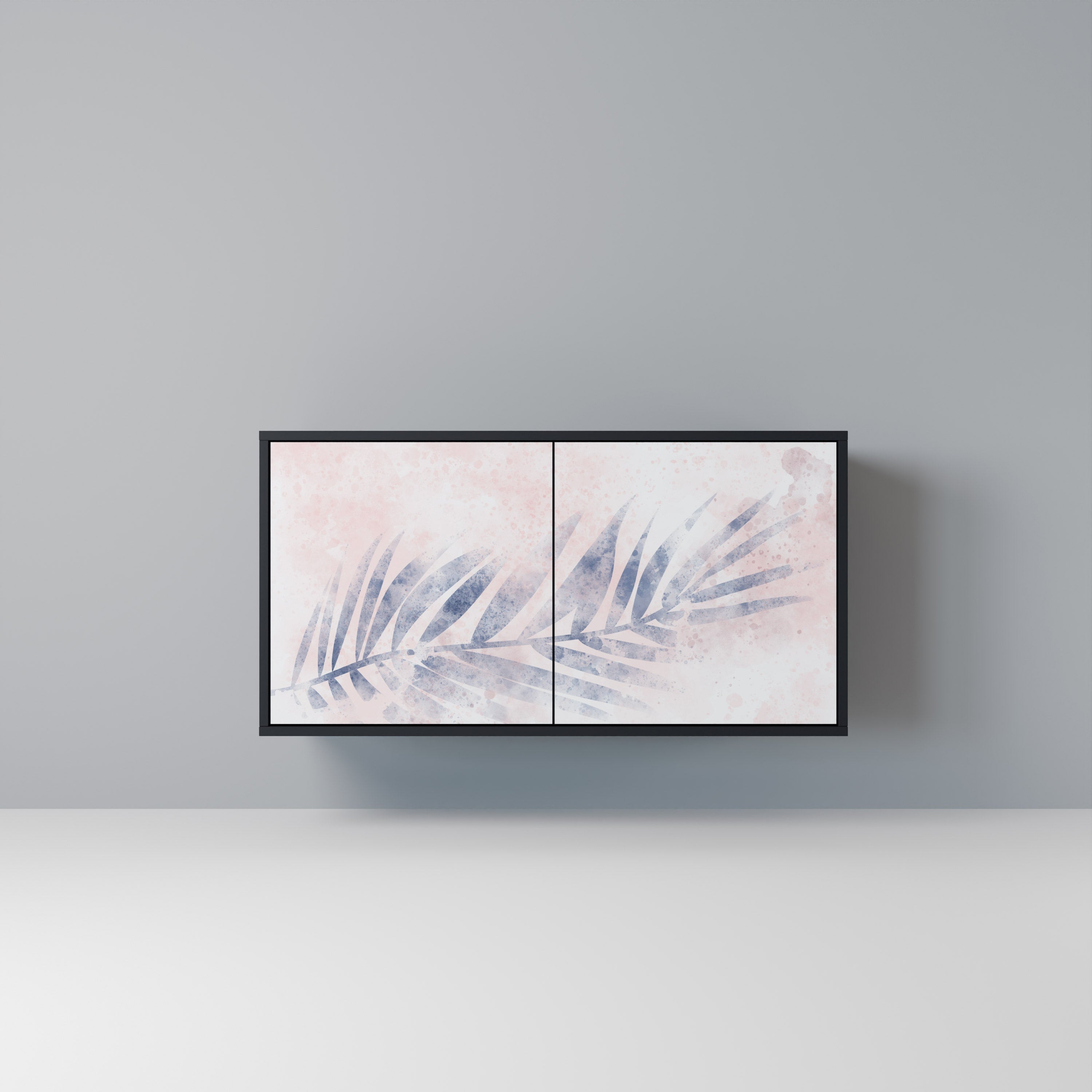 TIMELESS FLOAT Aparador de 2 Portas em Acabamento Preto