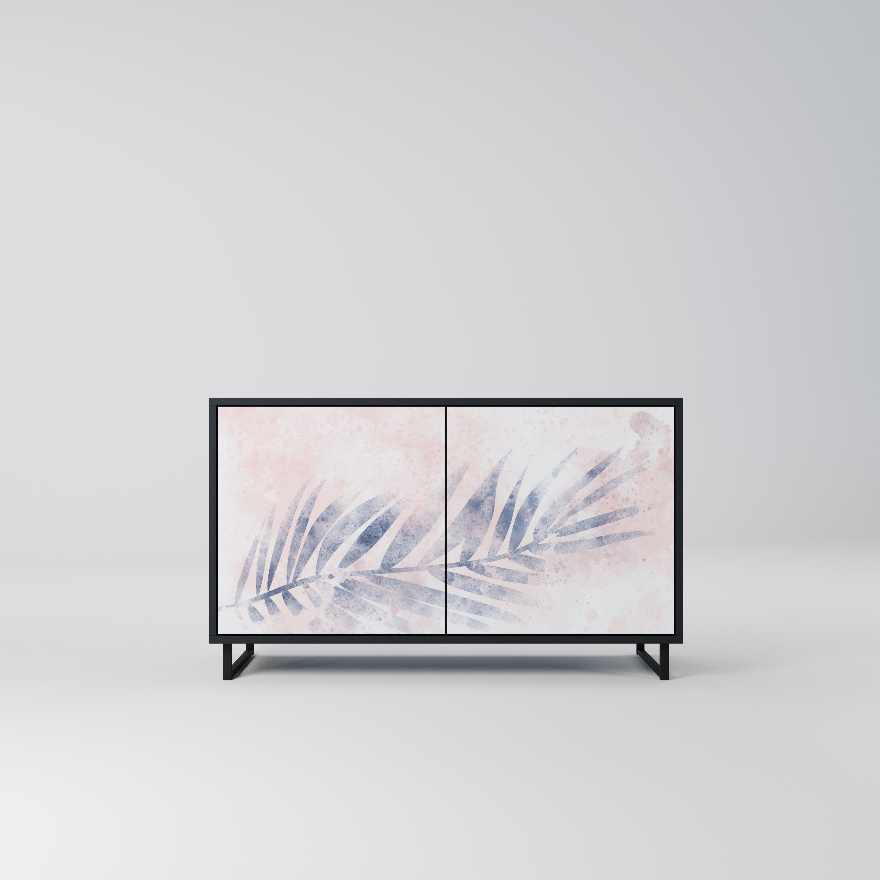 TIMELESS FLOAT Aparador de 2 Portas em Acabamento Preto