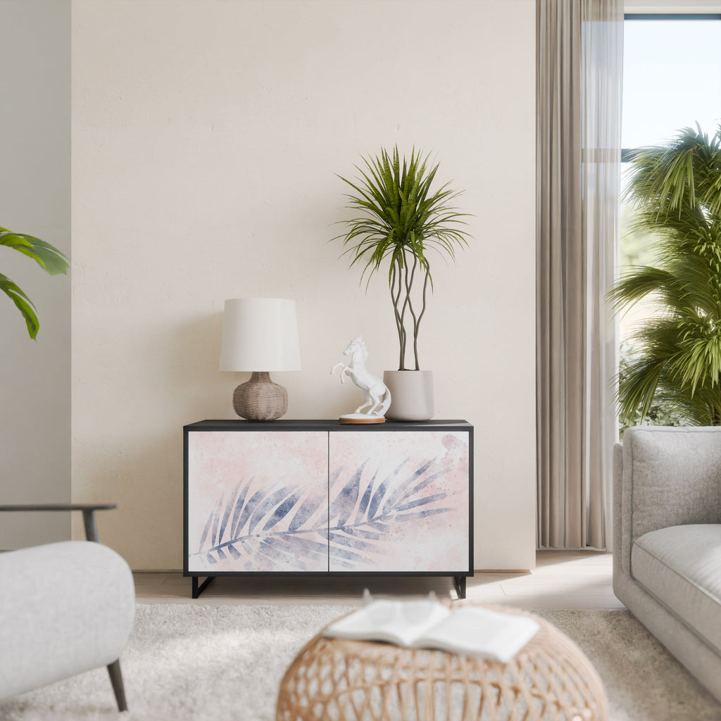 TIMELESS FLOAT Aparador de 2 Portas em Acabamento Preto