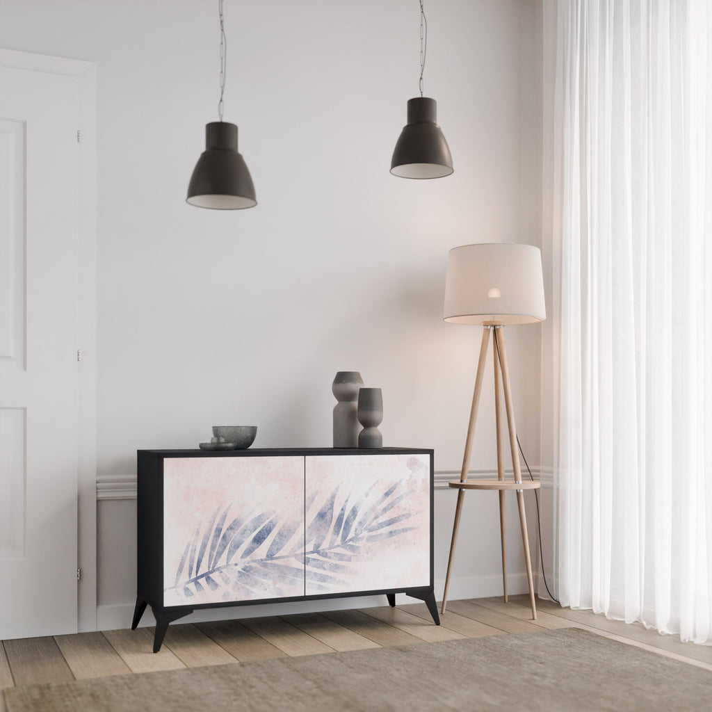 TIMELESS FLOAT Aparador de 2 Portas em Acabamento Preto