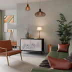 TIMELESS FLOAT Aparador de 2 Portas em Acabamento Preto