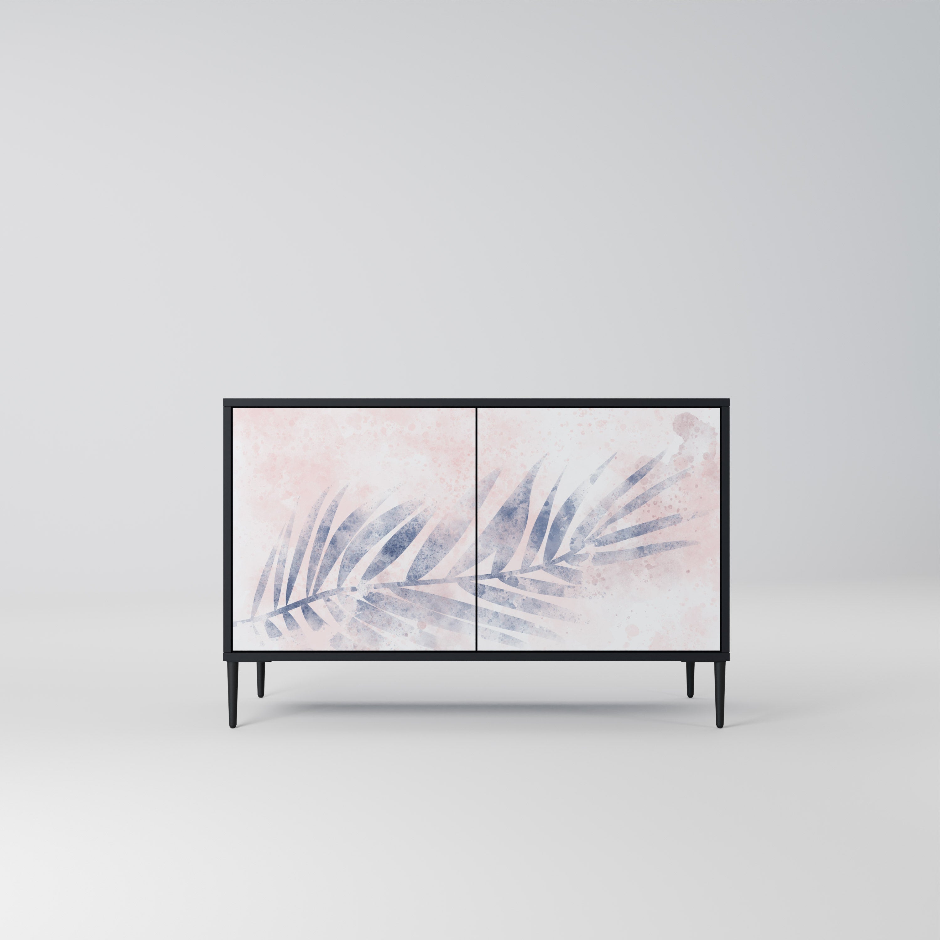 TIMELESS FLOAT Aparador de 2 Portas em Acabamento Preto