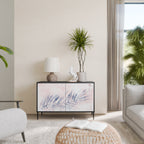 TIMELESS FLOAT Aparador de 2 Portas em Acabamento Preto