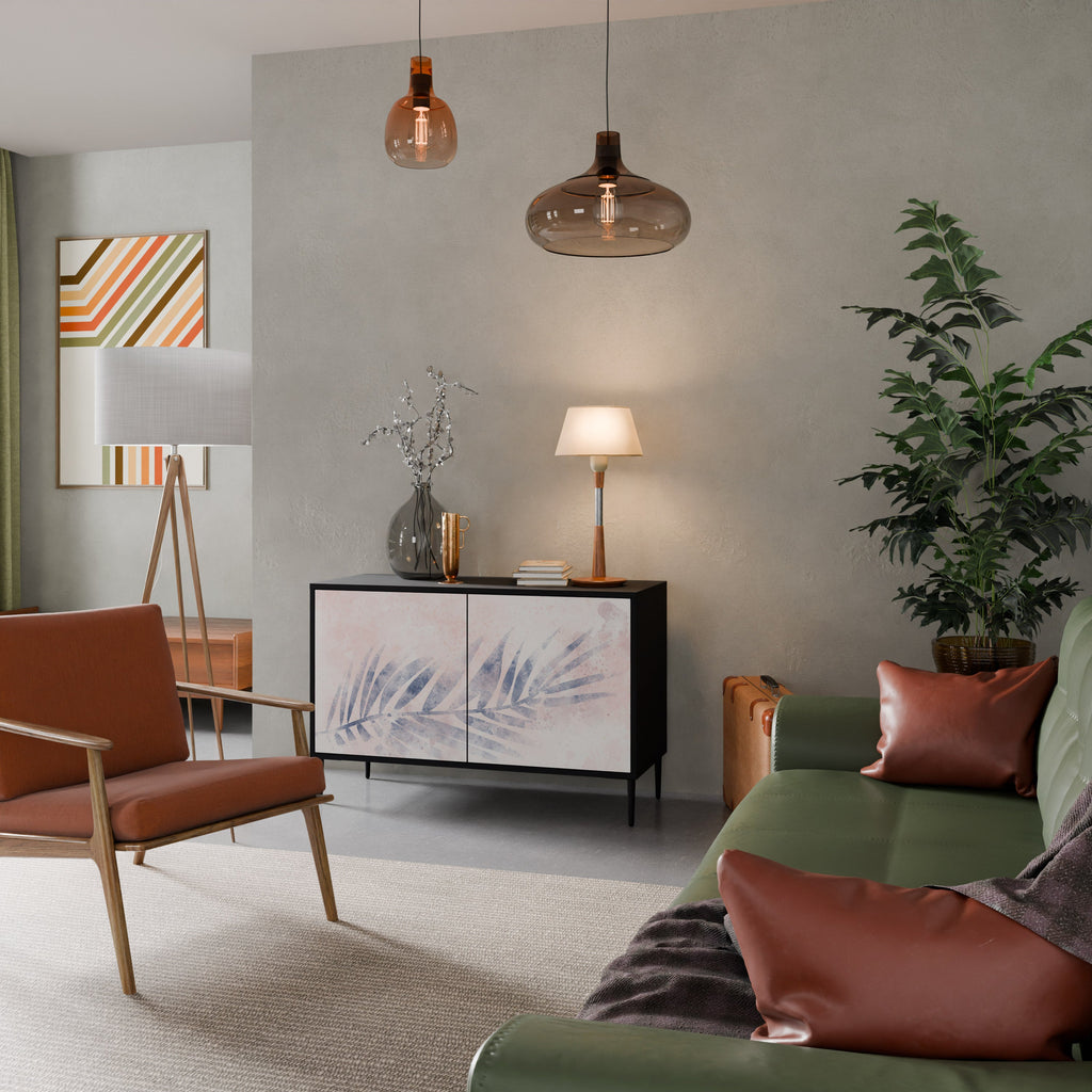 TIMELESS FLOAT Aparador de 2 Portas em Acabamento Preto