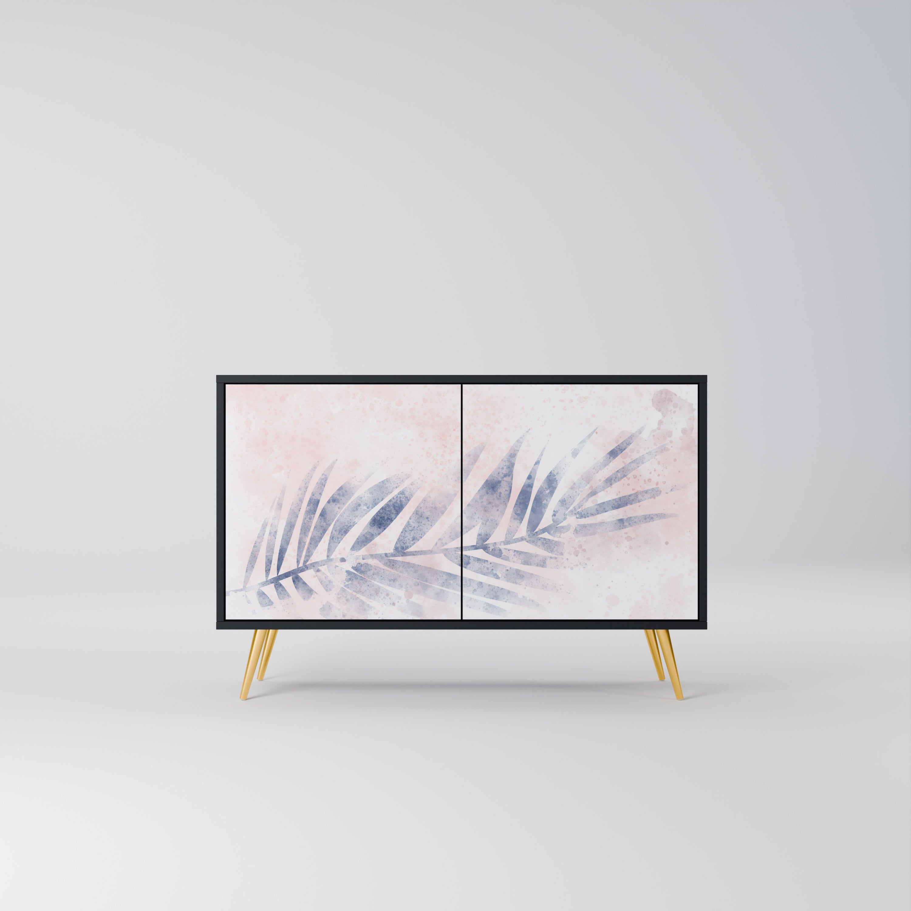 TIMELESS FLOAT Aparador de 2 Portas em Acabamento Preto