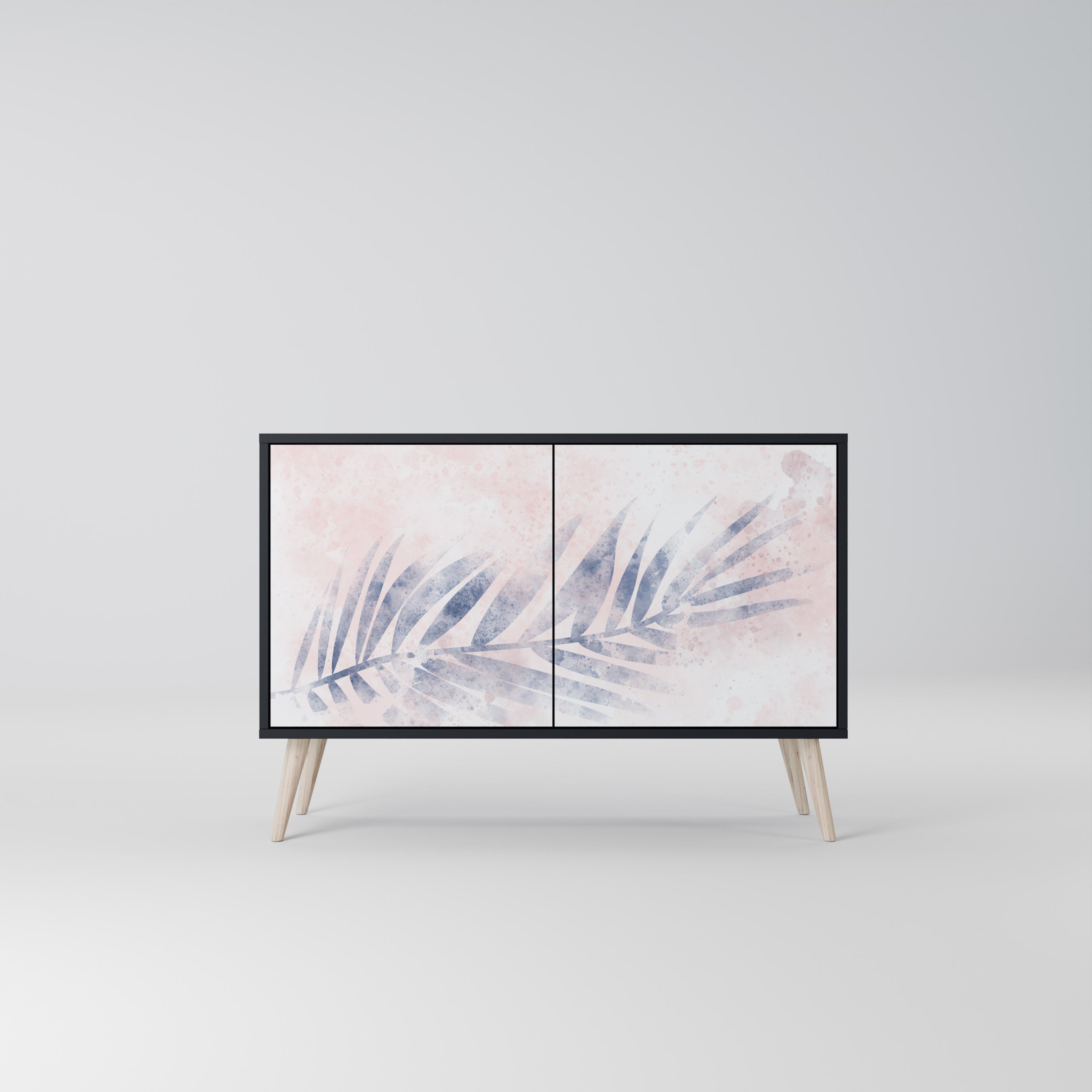 TIMELESS FLOAT Aparador de 2 Portas em Acabamento Preto