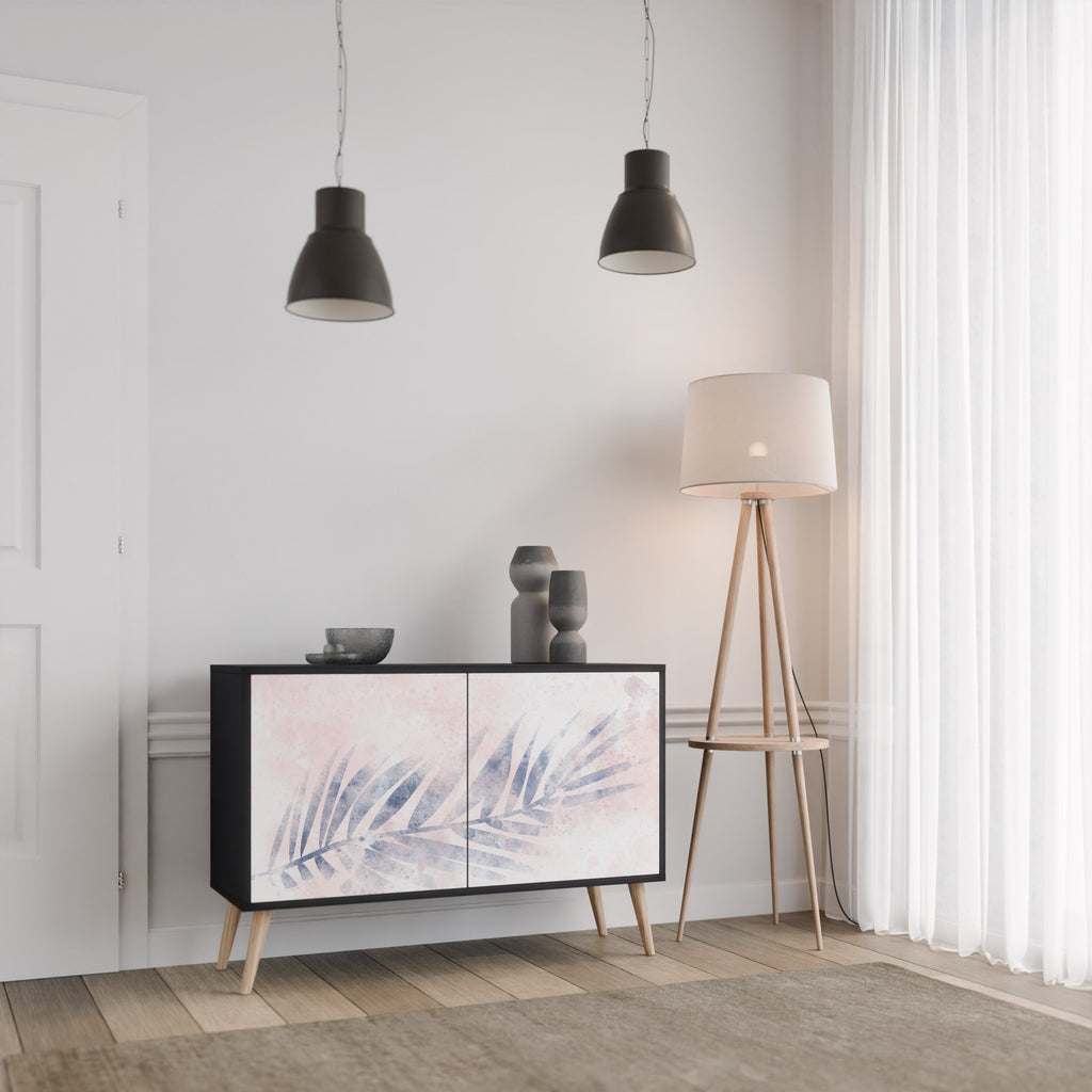 TIMELESS FLOAT Aparador de 2 Portas em Acabamento Preto