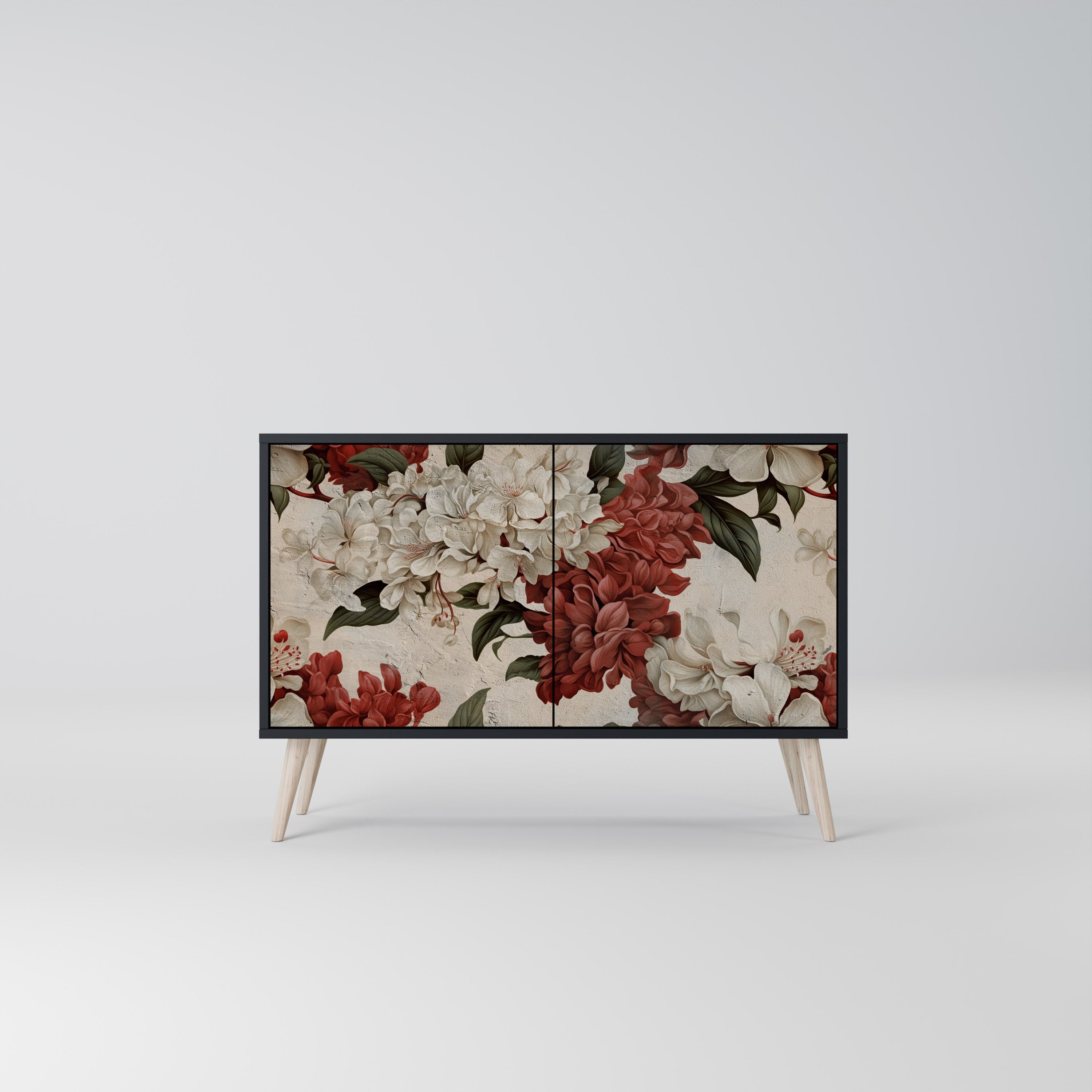 EPHEMERAL DAYS Aparador de 2 Portas em Acabamento Preto