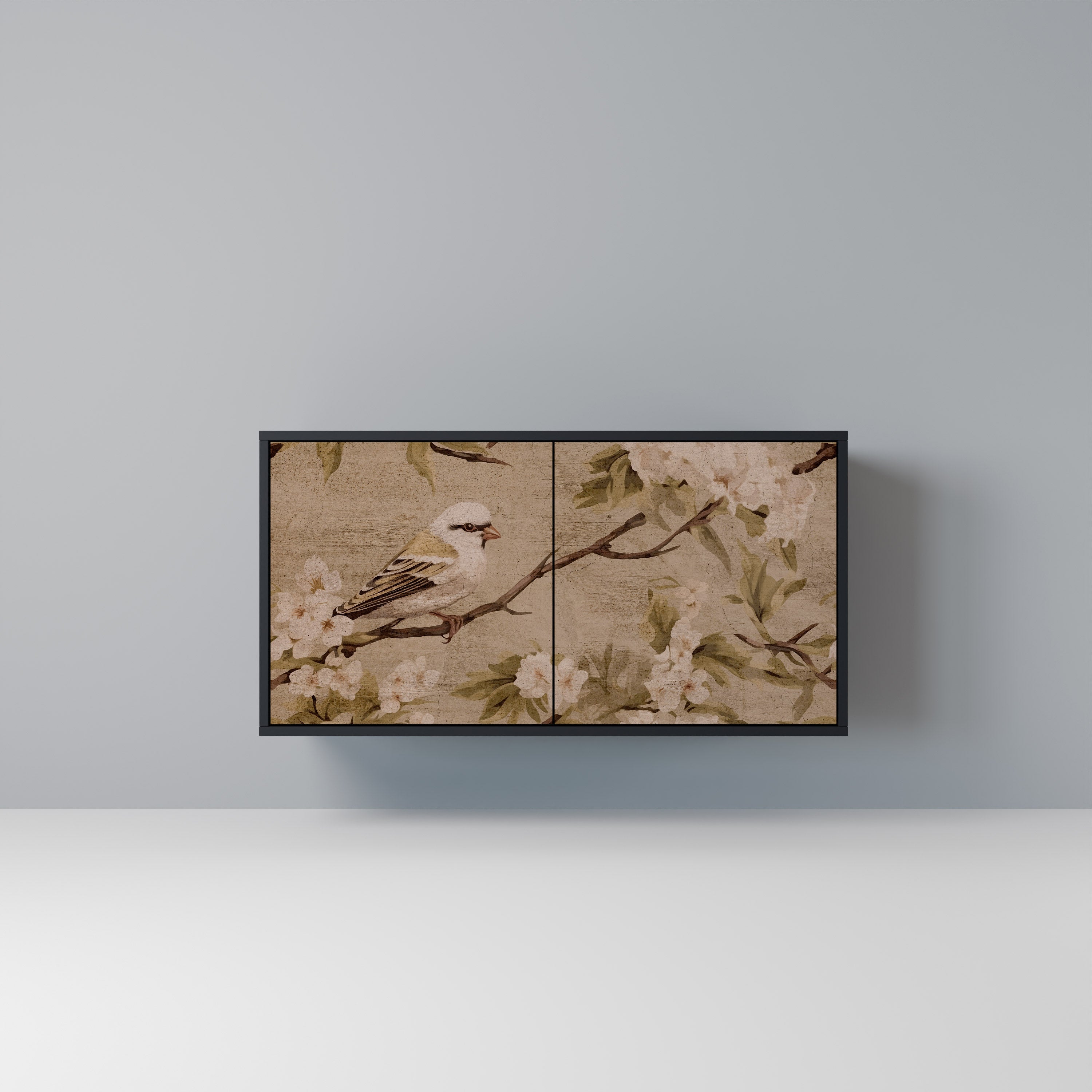 PETAL DISTINGUISH Aparador de 2 Portas em Acabamento Preto