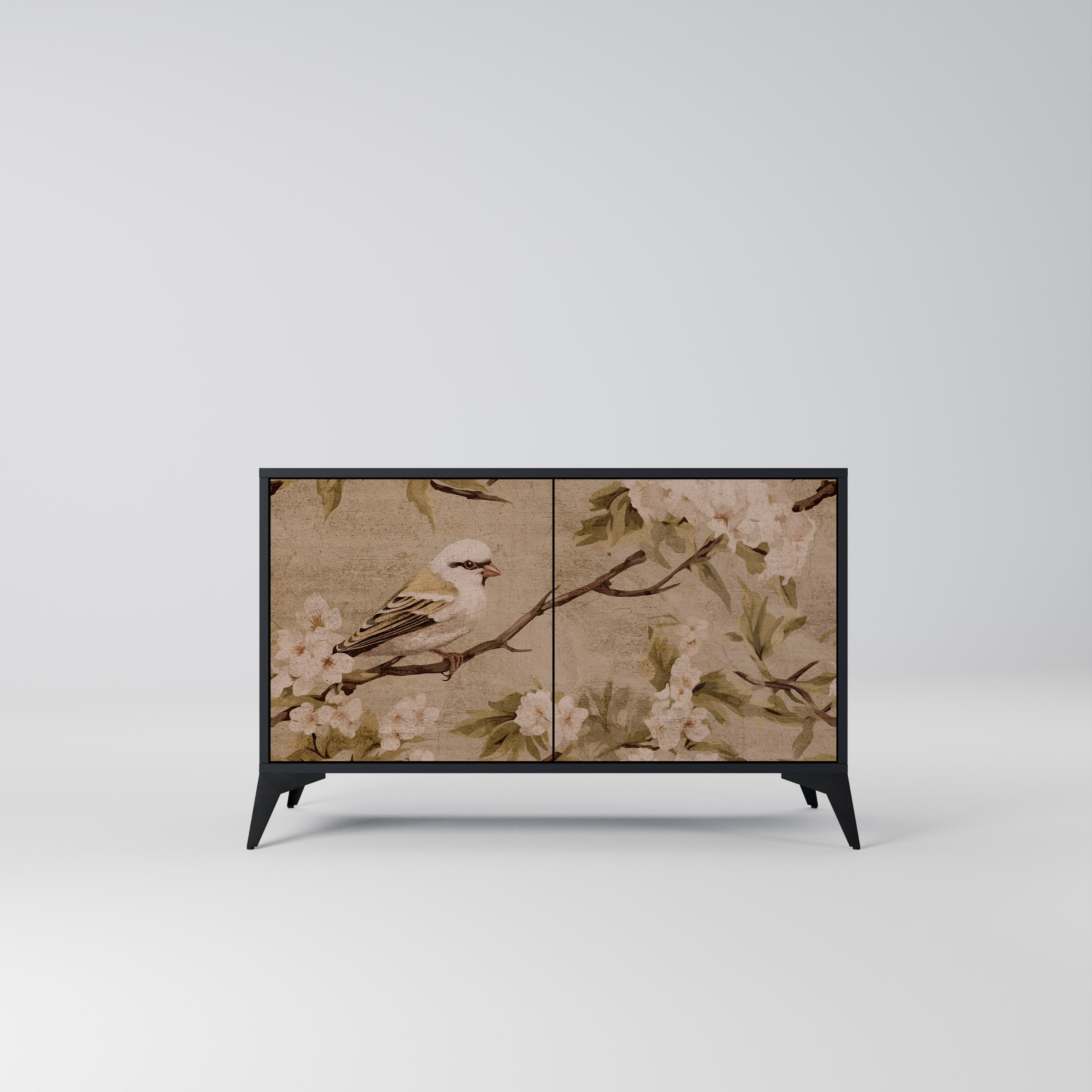 PETAL DISTINGUISH Aparador de 2 Portas em Acabamento Preto