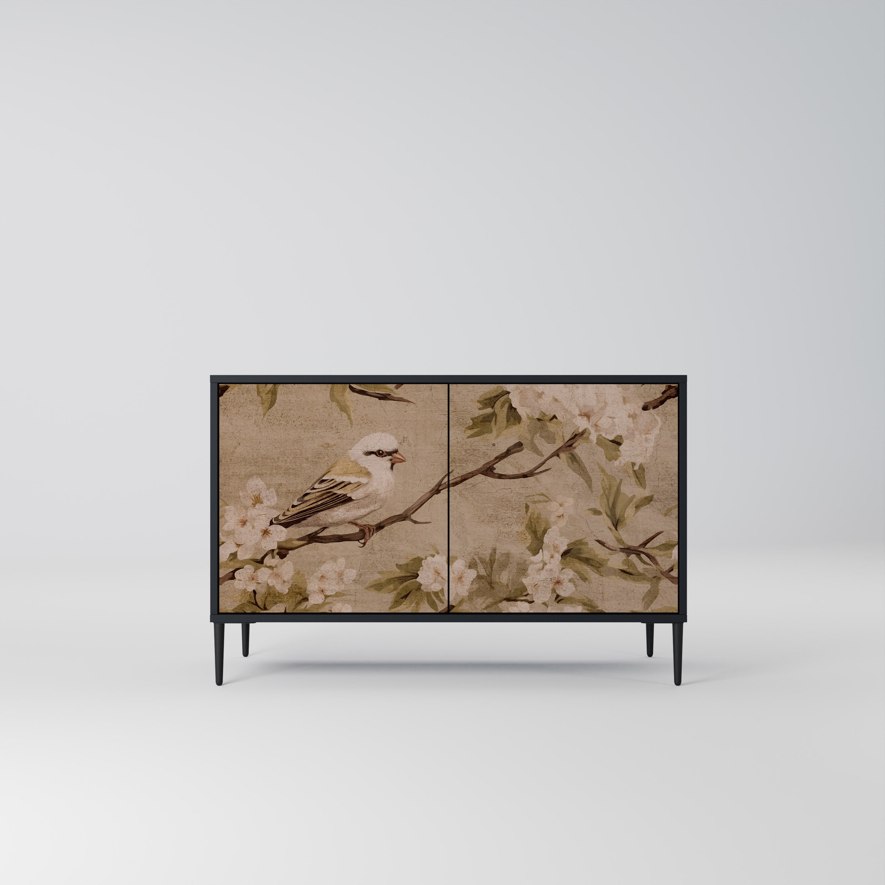 PETAL DISTINGUISH Aparador de 2 Portas em Acabamento Preto