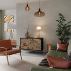 PETAL DISTINGUISH 2-Door Sideboard in Black Finish