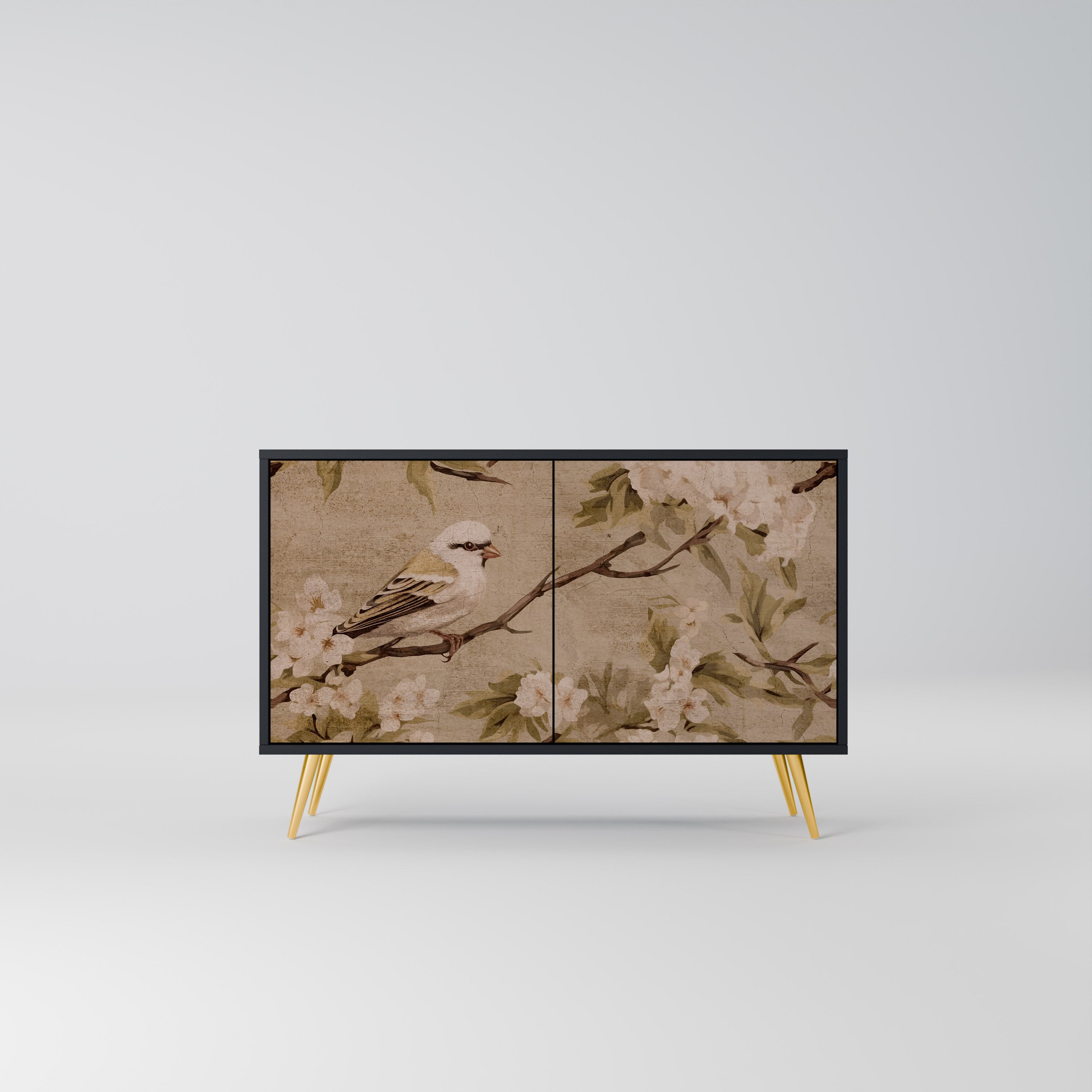 PETAL DISTINGUISH Aparador de 2 Portas em Acabamento Preto