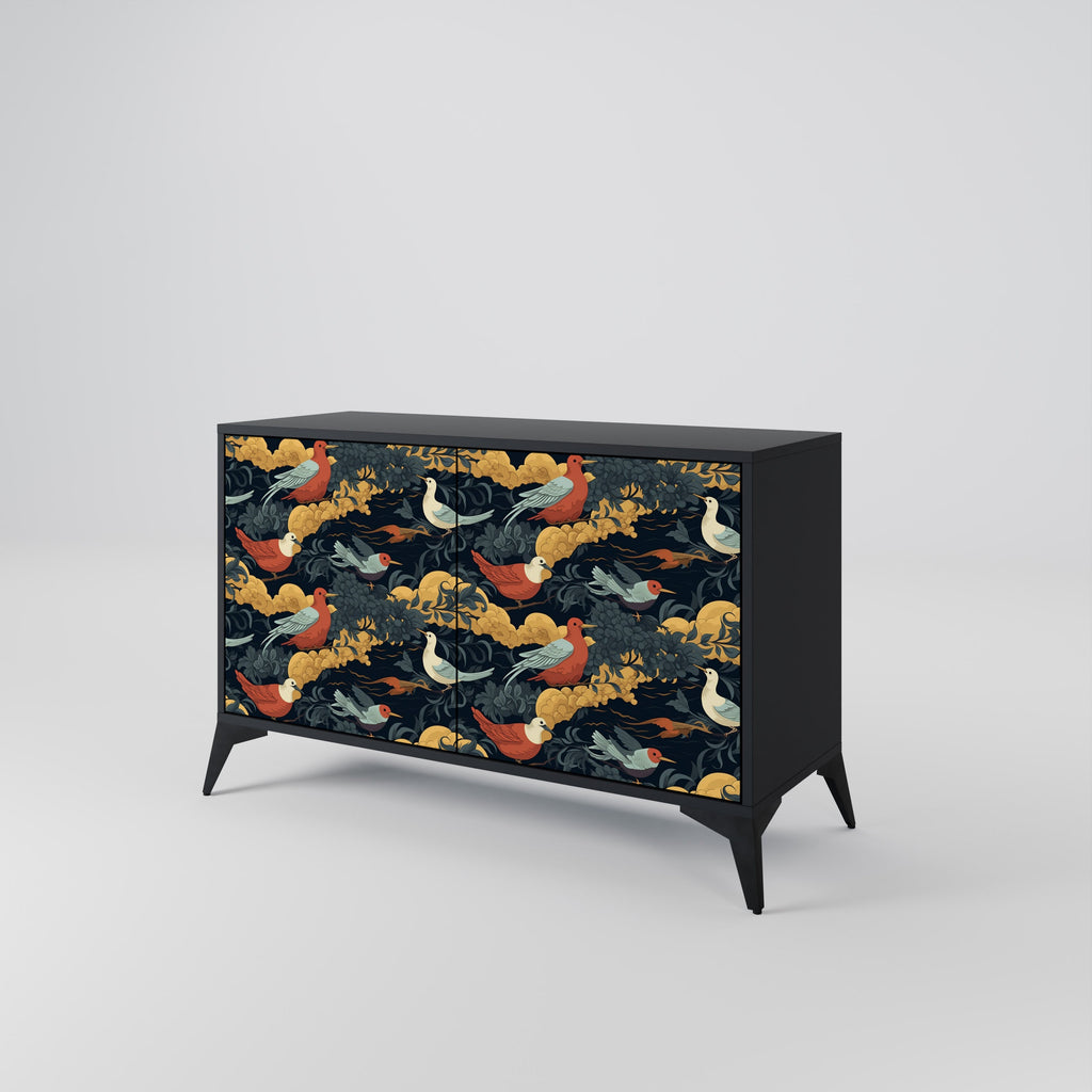FOWLY DAZE 2-Door Sideboard in Black Finish