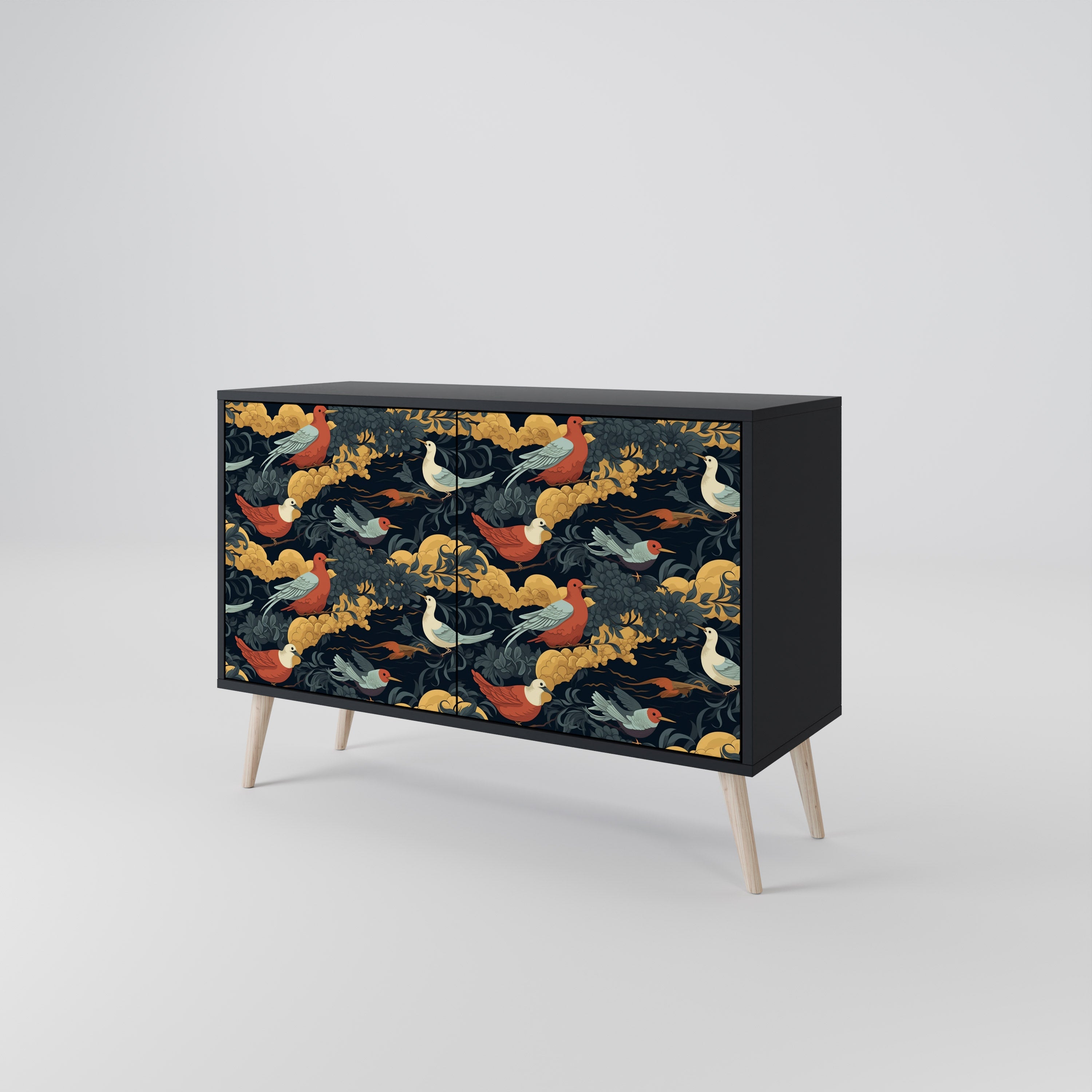 FOWLY DAZE 2-Door Sideboard in Black Finish