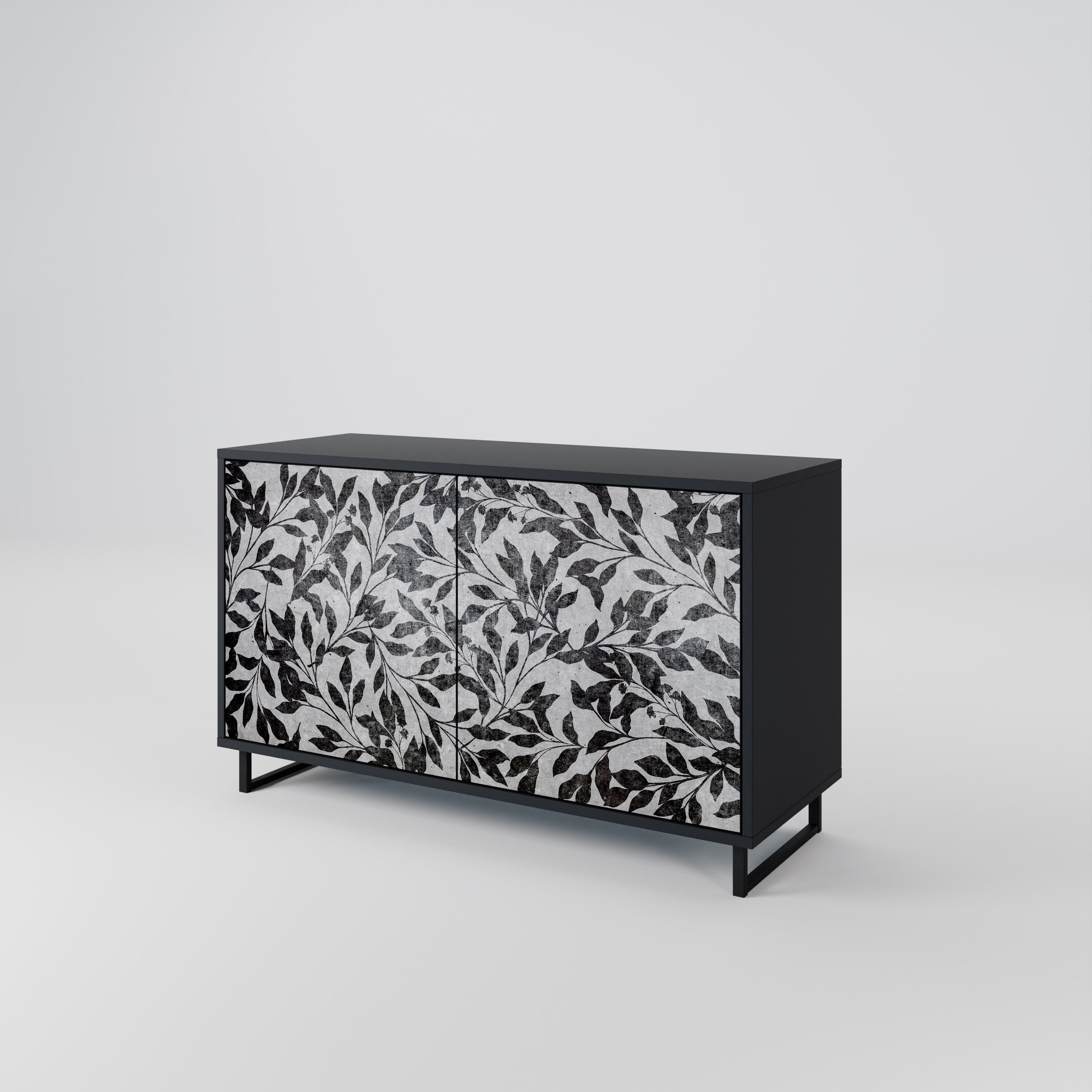 CHARCOAL SPROUT 2-Door Sideboard in Black Finish