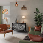 CHARCOAL SPROUT 2-Door Sideboard in Black Finish