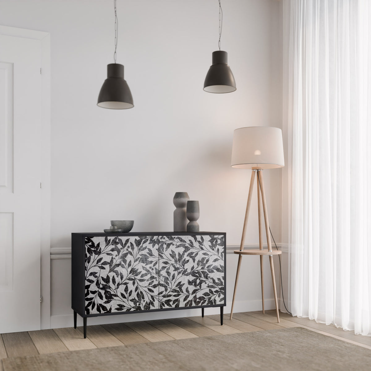 CHARCOAL SPROUT Aparador de 2 Portas