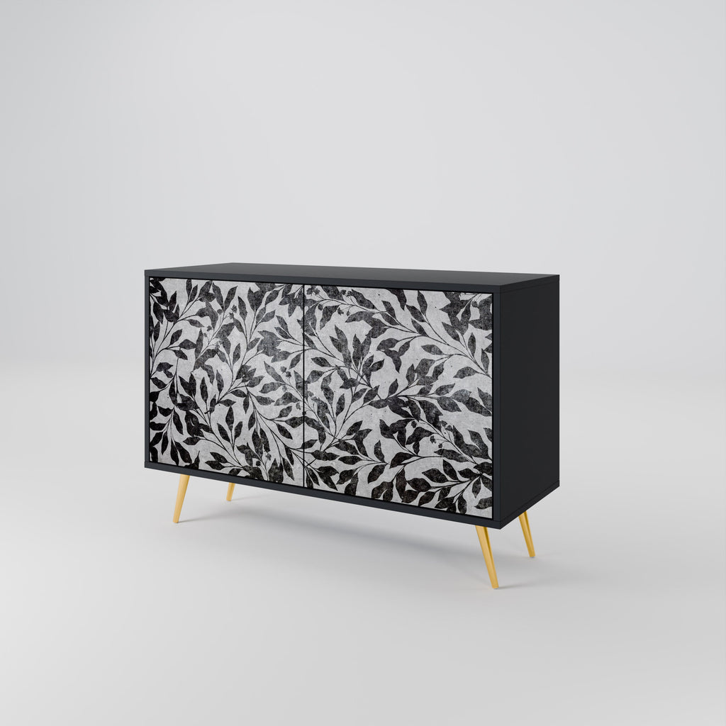 CHARCOAL SPROUT 2-Door Sideboard in Black Finish