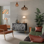 CHARCOAL SPROUT 2-Door Sideboard in Black Finish