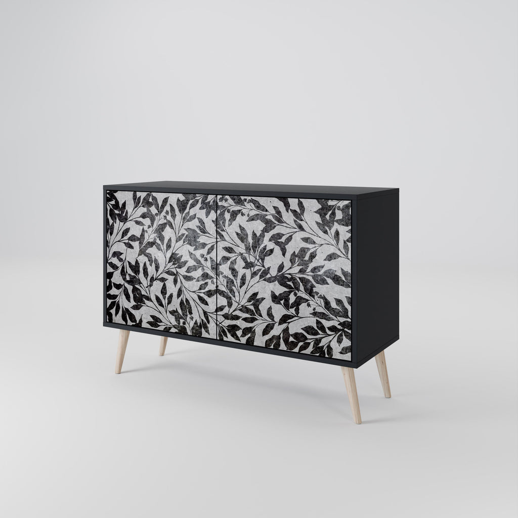 CHARCOAL SPROUT 2-Door Sideboard in Black Finish