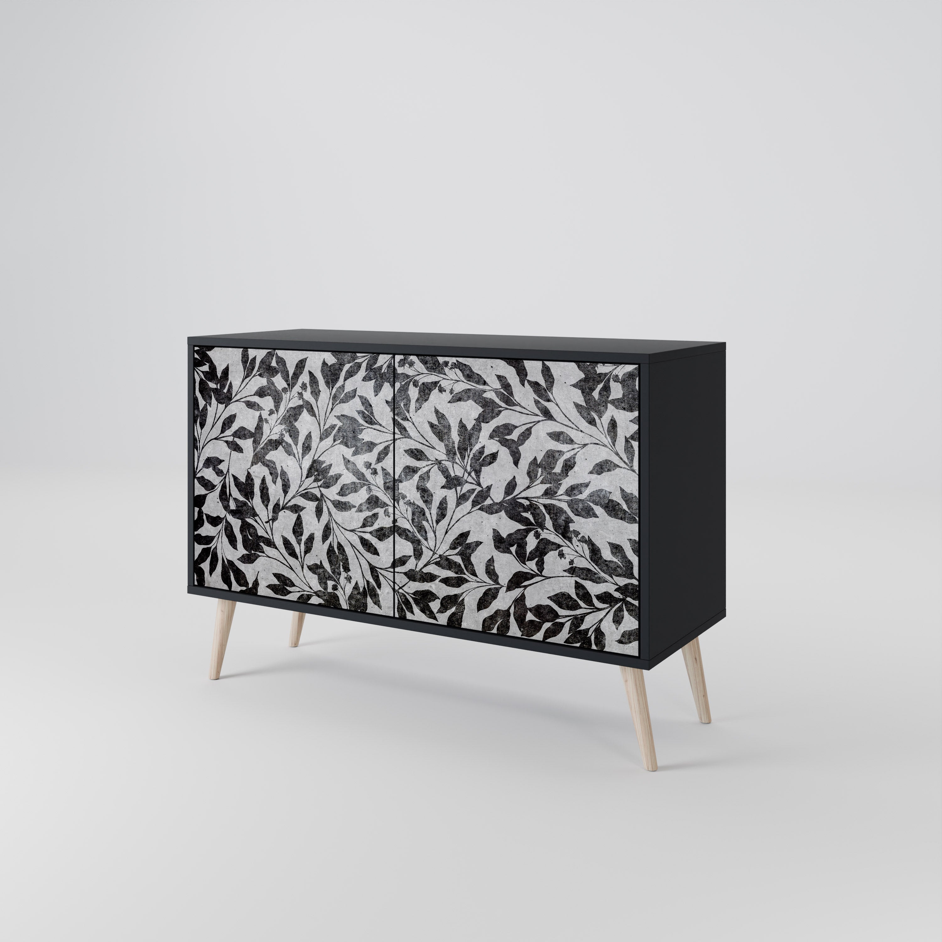 CHARCOAL SPROUT 2-Door Sideboard in Black Finish