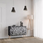 CHARCOAL SPROUT 2-Door Sideboard in Black Finish