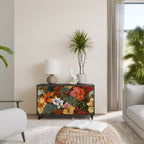 RADIANT FLORA Aparador de 2 Portas em Acabamento Preto