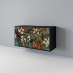 BOTANICAL EMERGENCE Aparador de 2 Portas em Acabamento Preto