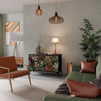 BOTANICAL EMERGENCE Aparador de 2 Portas em Acabamento Preto