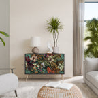 BOTANICAL EMERGENCE Aparador de 2 Portas em Acabamento Preto