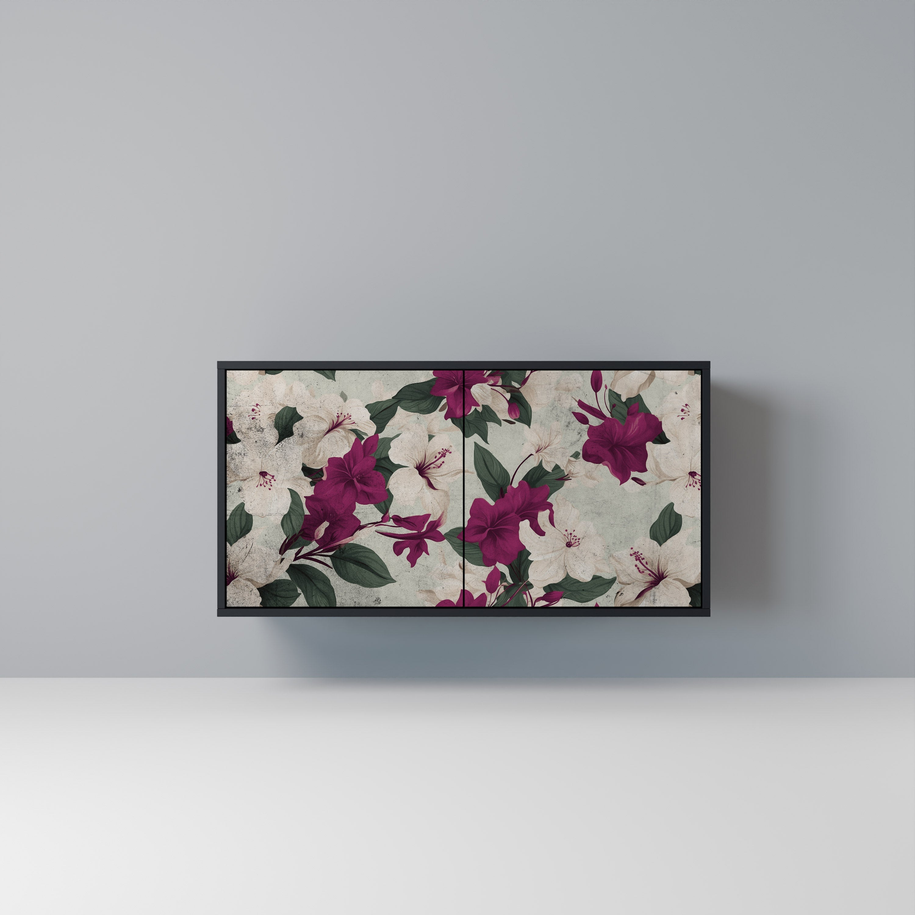 FLOWERET DREAM Aparador de 2 Portas em Acabamento Preto